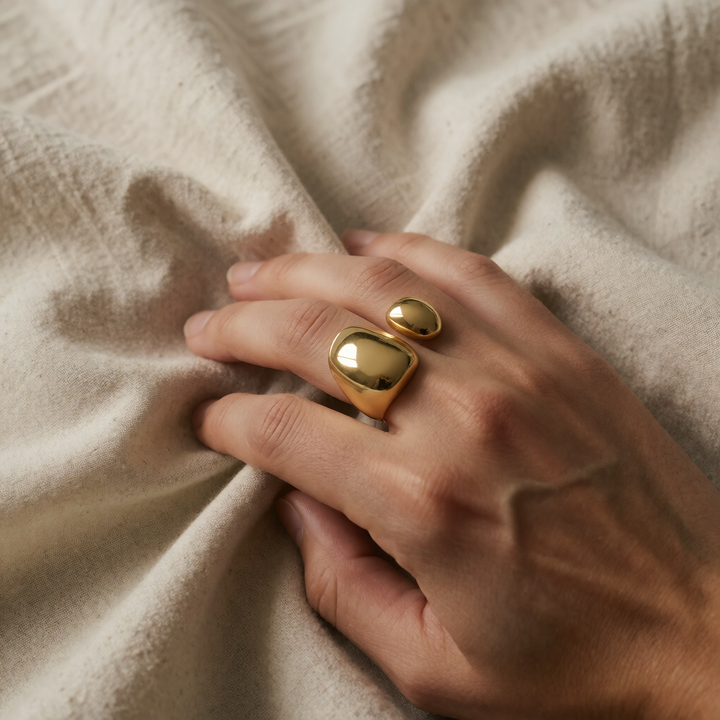 Minimalist Gold Wave Ring