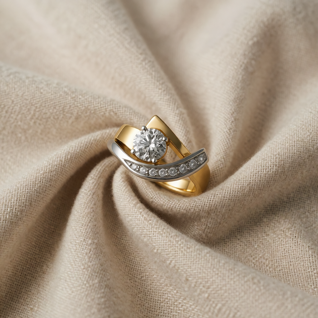 Artistic Two-Tone Ring