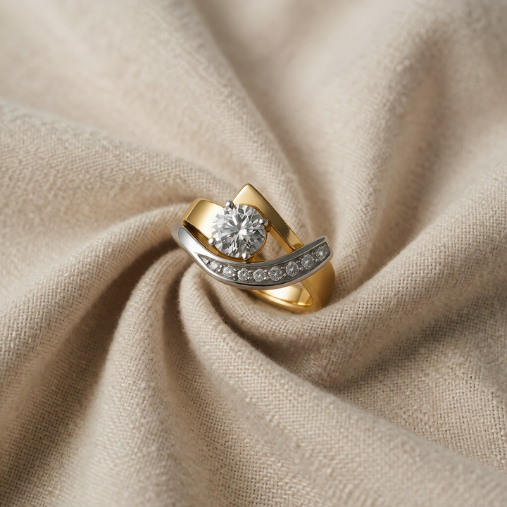 Artistic Two-Tone Ring
