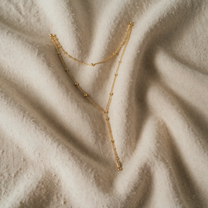 Double-Layer Long Pendant Necklace