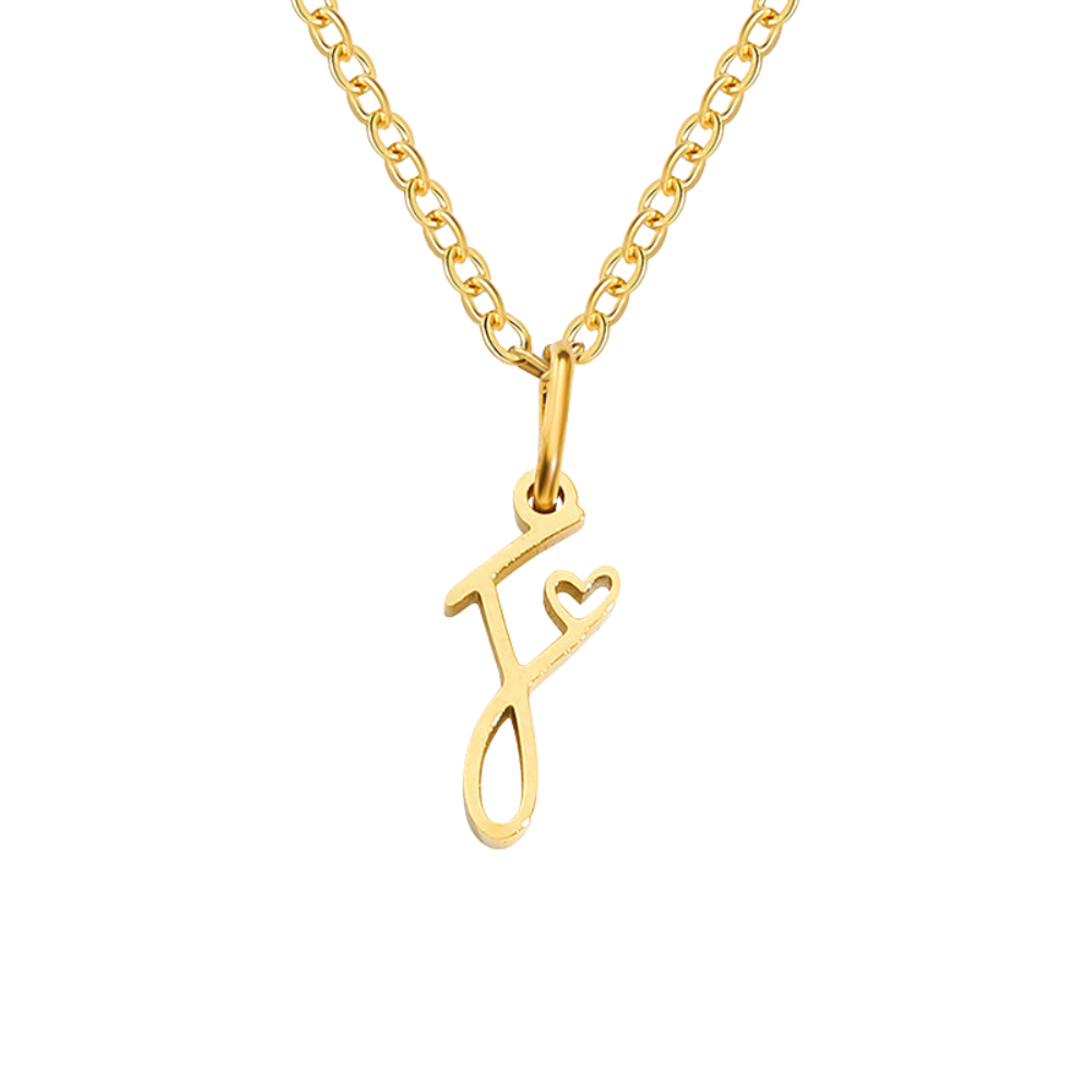 Heart Initial Necklace
