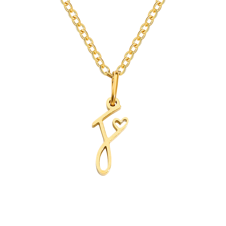 Heart Initial Necklace