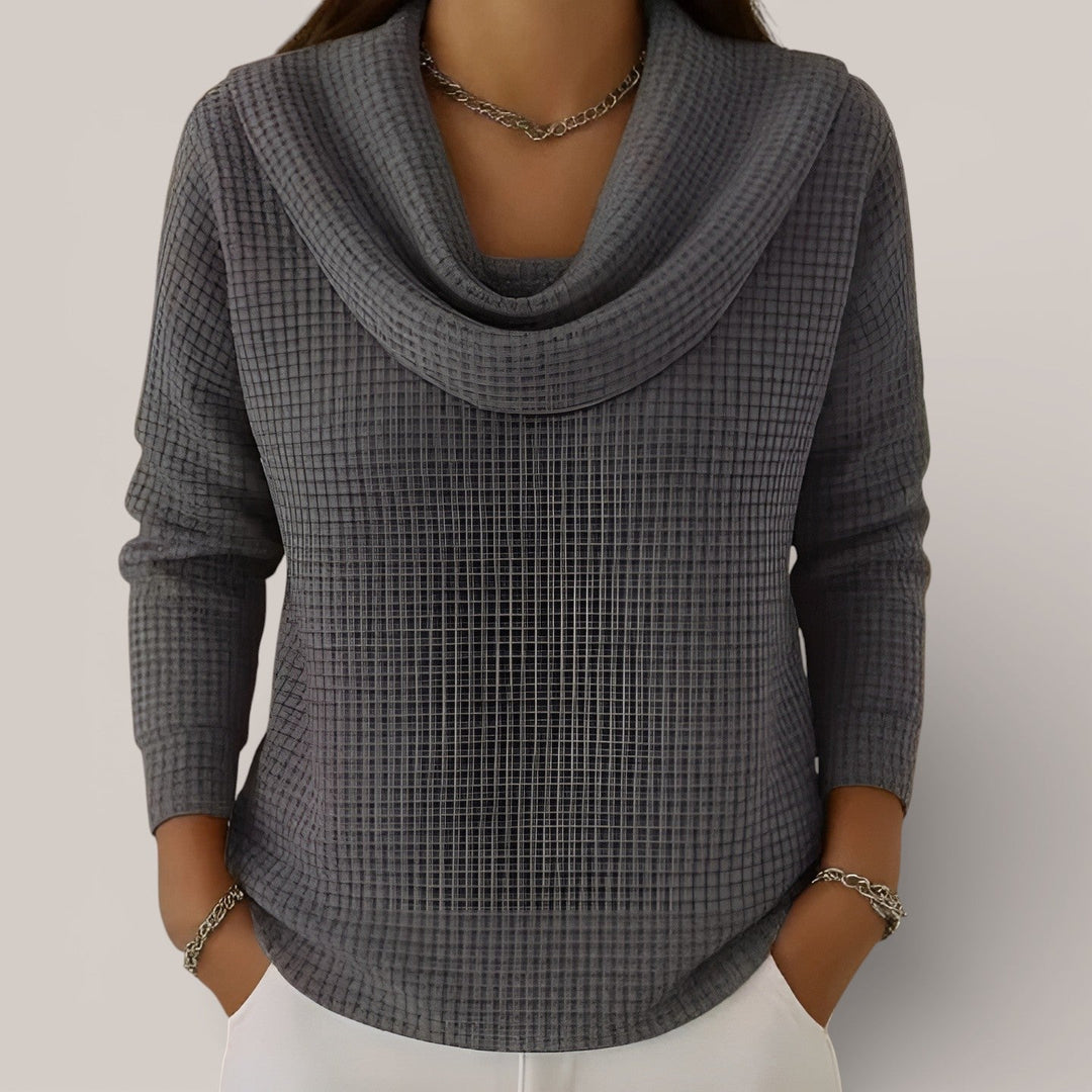 Francine | Waffle Knit Cowl Neck Jumper