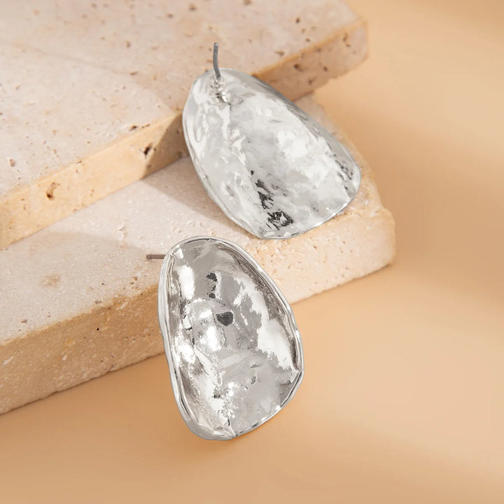 2025 Nieuwe Aankomst Mode Sieraden Overdreven Metalen Geometrische Oorbel Dikke Vrouwen Mode Koreaanse Ovale Minimale Grote Ronde Oorbellen