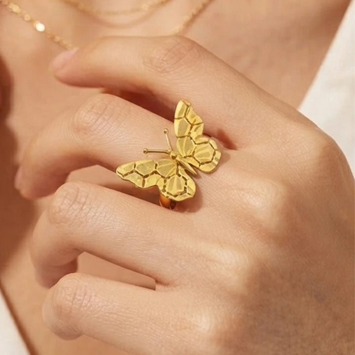 Honeycomb Butterfly Wing Ring