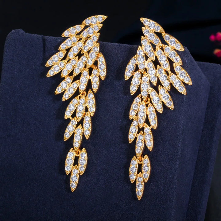 Cascading Feather Wing Earrings