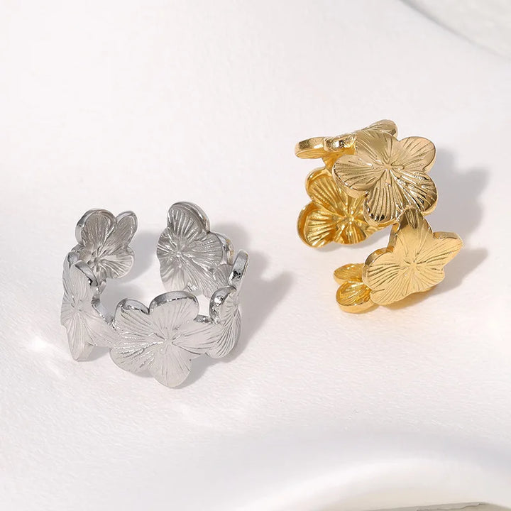 Pastoral Flower Band Ring