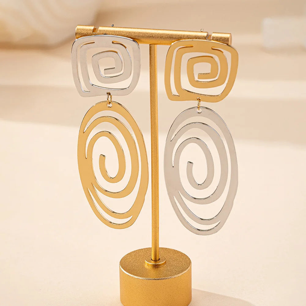 Spiral Swirl Drop Earrings