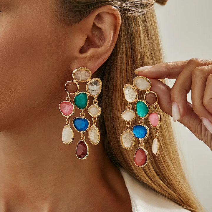 Jewelled Cascade Drop Earrings