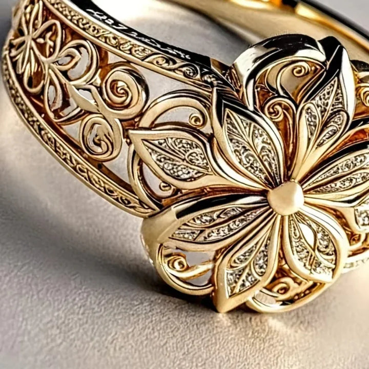 Filigree Blossom Dome Ring