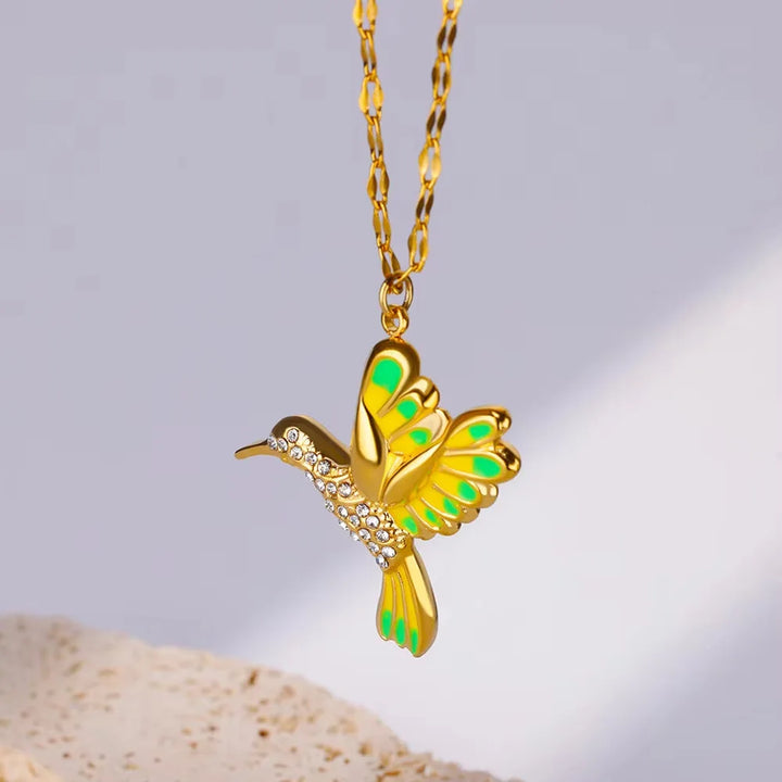 Gilded Hummingbird Necklace