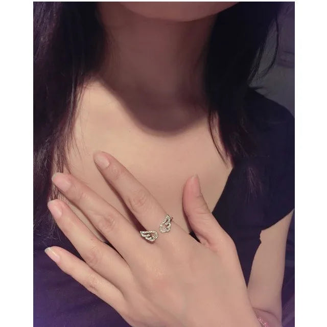 Angel Wings Adjustable Ring