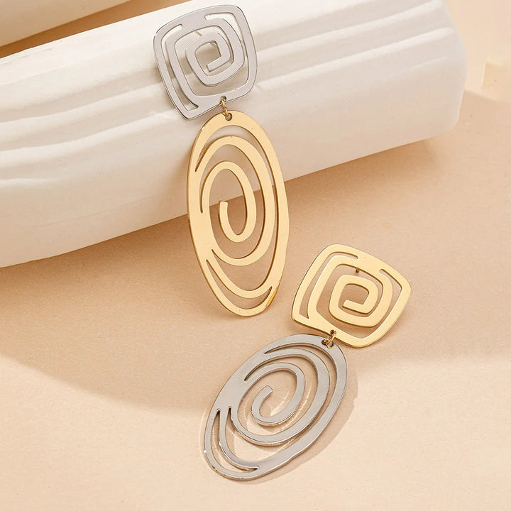 Spiral Swirl Drop Earrings