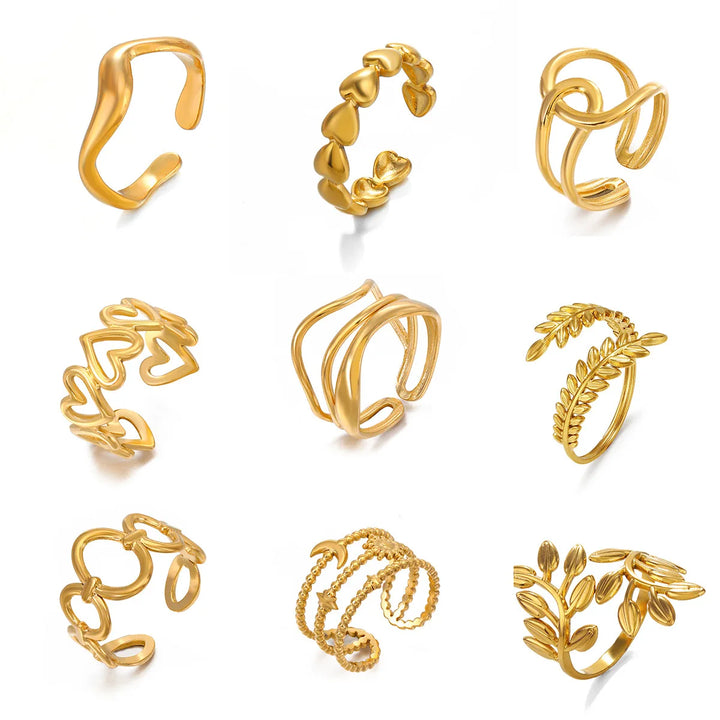 Golden Stacking Ring Collection