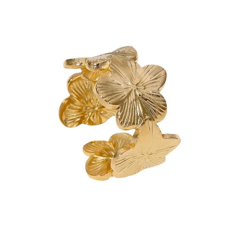 Pastoral Flower Band Ring