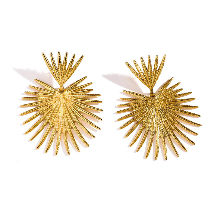 Sunray Fan Hoop Earrings