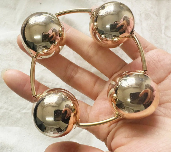 Kaimei 2026 Mode Sieraden 18K Verguld Punk Grote Chunky Ballen CCB Armband 30mm Super Grote Bubble Chubby Bangles