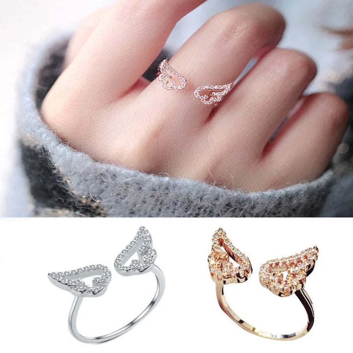 Angel Wings Adjustable Ring