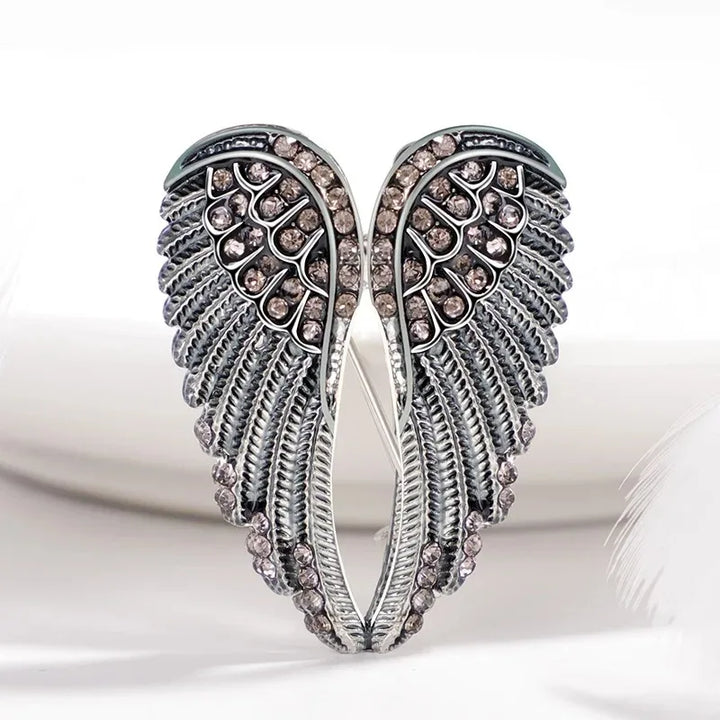 Crystal Angel Wing Brooch