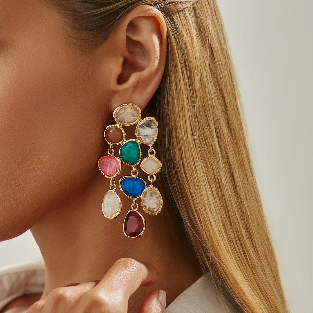 Jewelled Cascade Drop Earrings