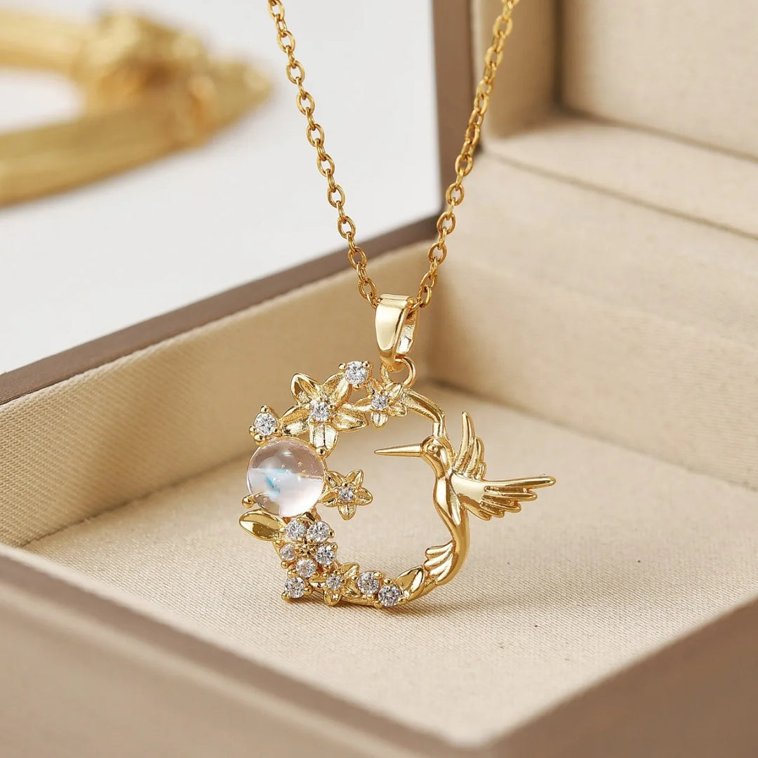 Hummingbird Wreath Necklace