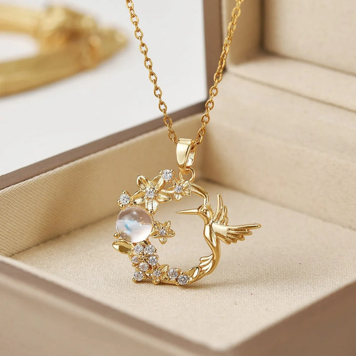 Hummingbird Wreath Necklace