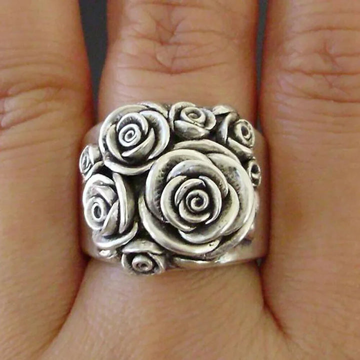 Carved Rose Garden Ring
