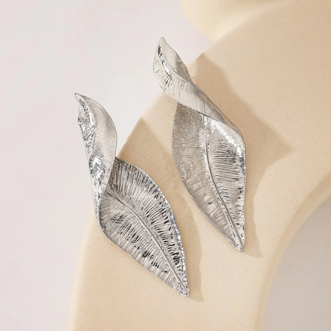 Gilded Leaf Drop Earrings