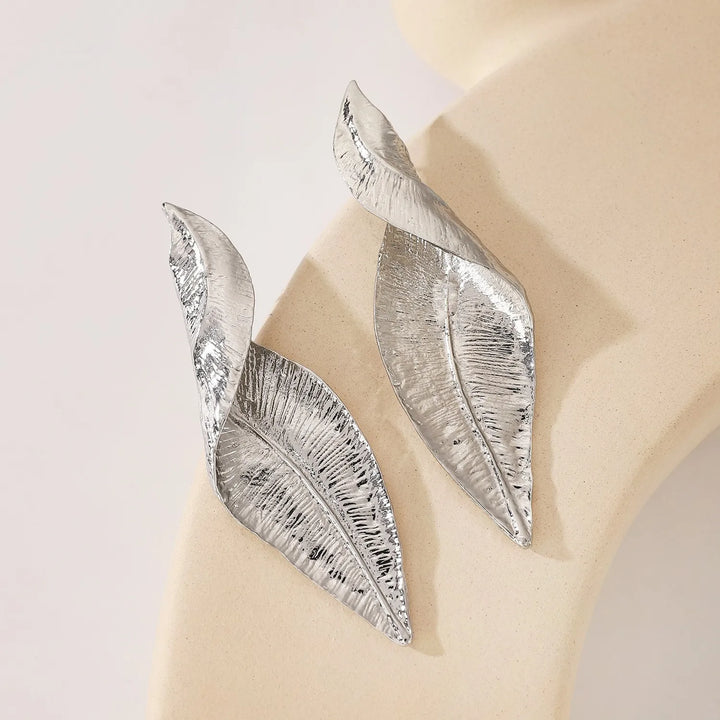 Gilded Leaf Drop Earrings