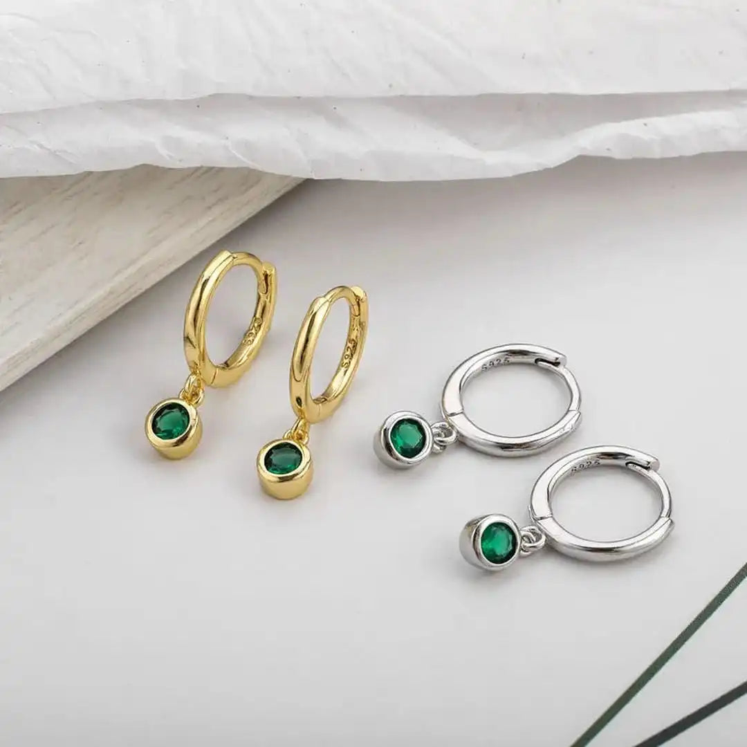 Sparkling Green Cubic Zirconia Earrings