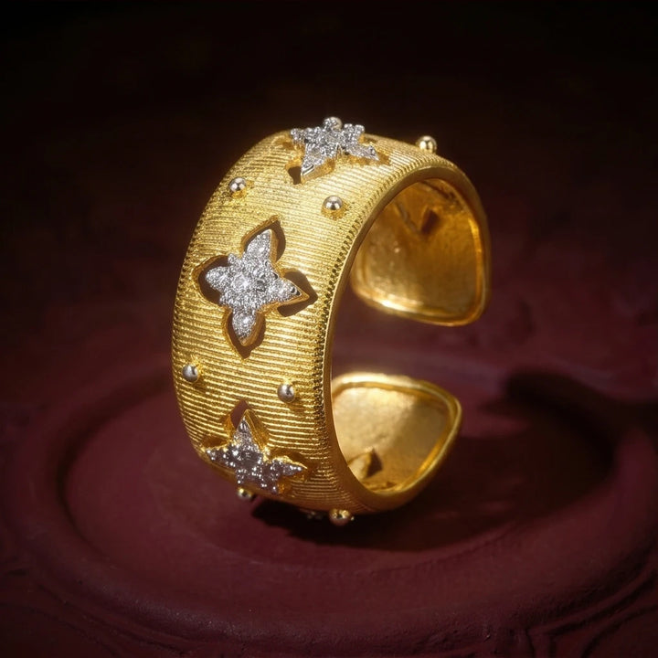 Blossom Pavé Open Ring