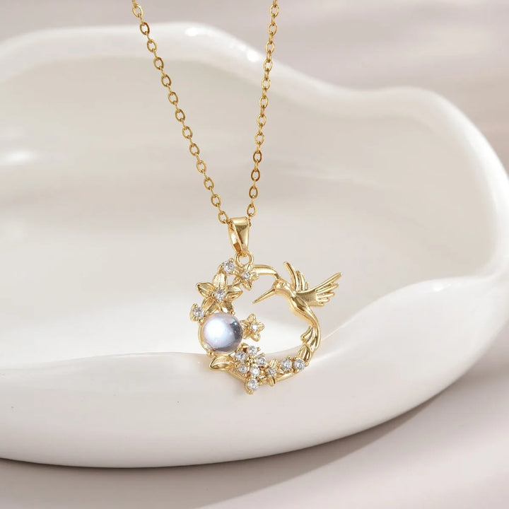 Hummingbird Wreath Necklace