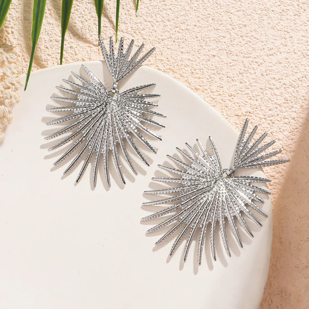 Sunray Fan Hoop Earrings