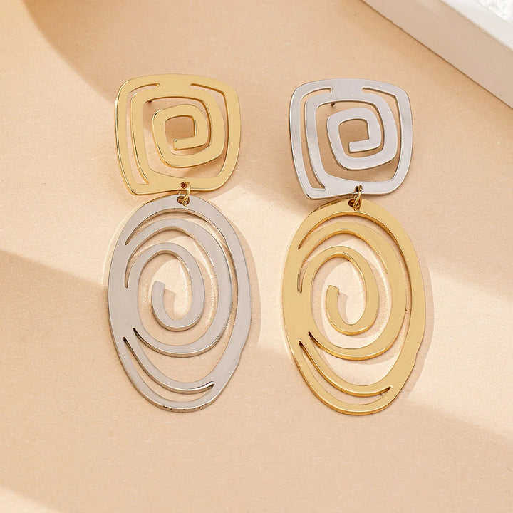 Spiral Swirl Drop Earrings