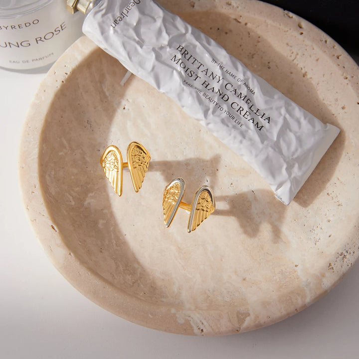 Two-Tone Angel Wing Ring