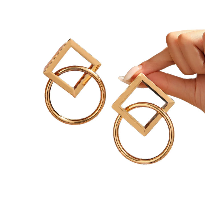 Geometric Square Hoop Earrings