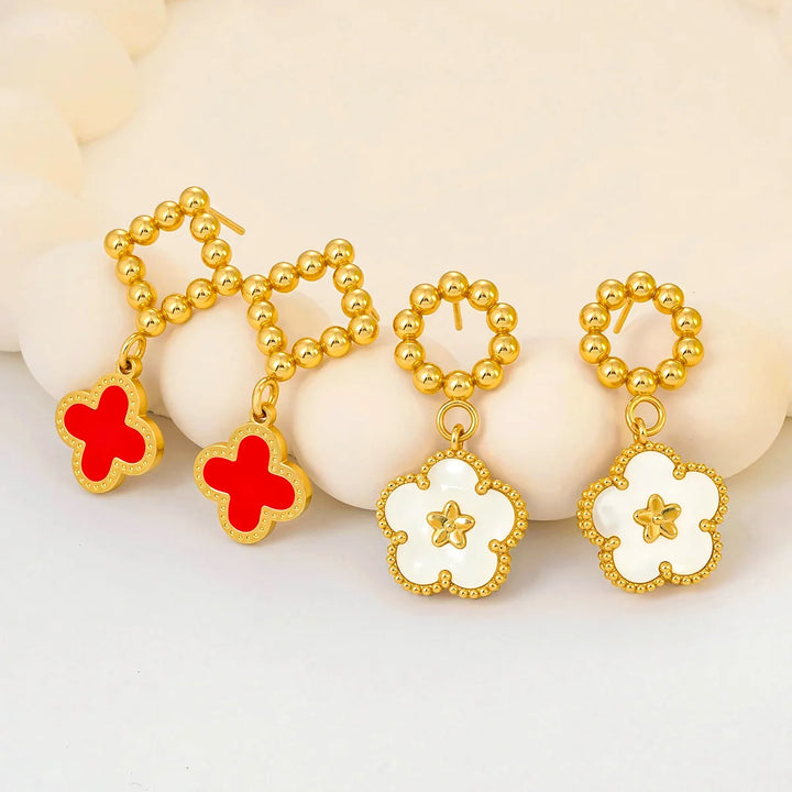 Clover Blossom Drop Earrings