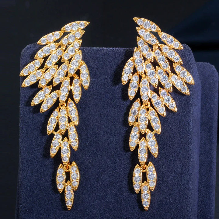 Cascading Feather Wing Earrings