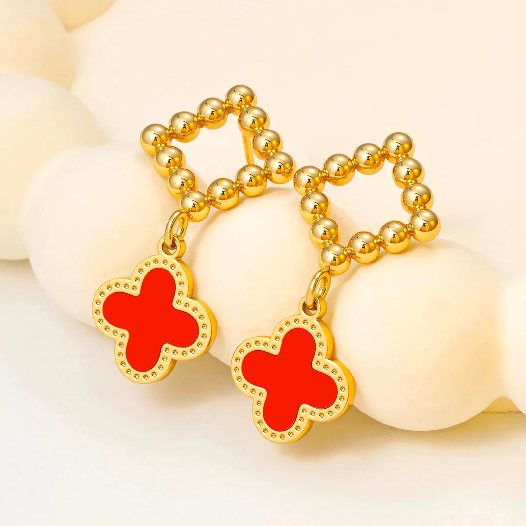 Clover Blossom Drop Earrings