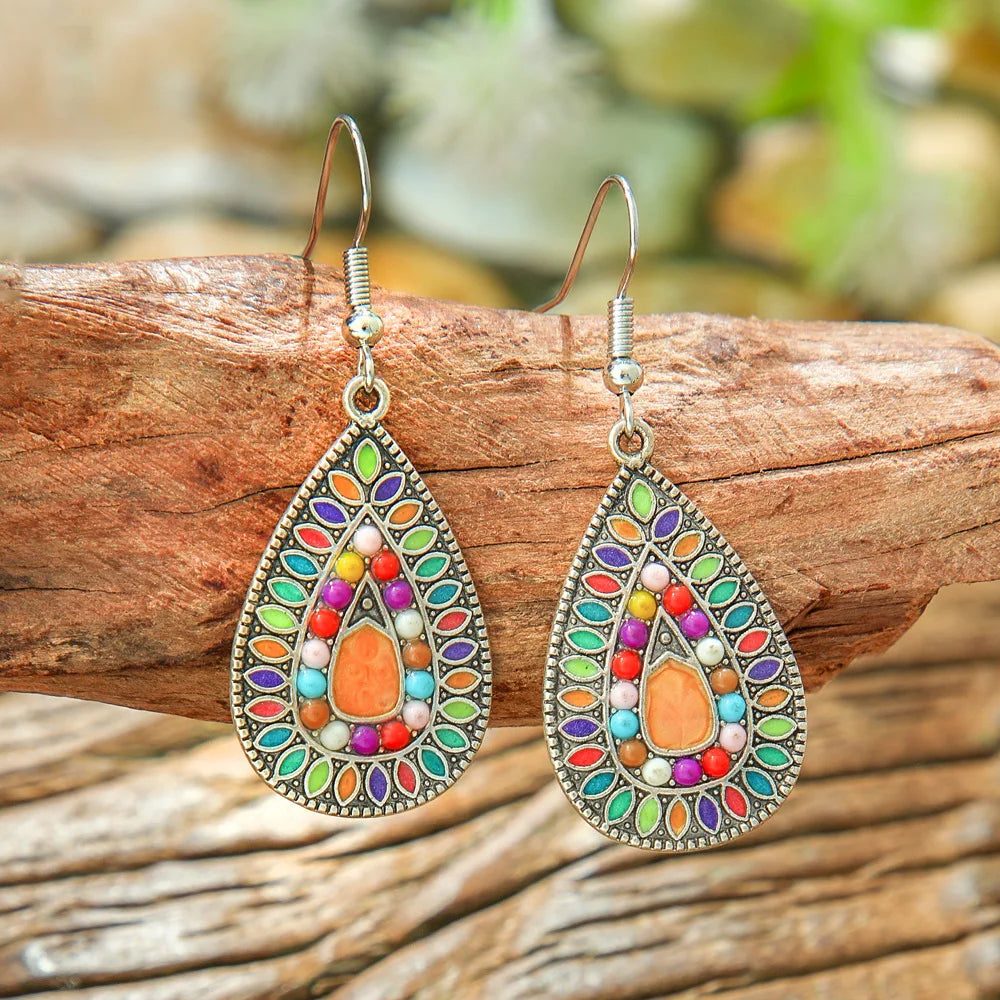 Mosaic Teardrop Earrings