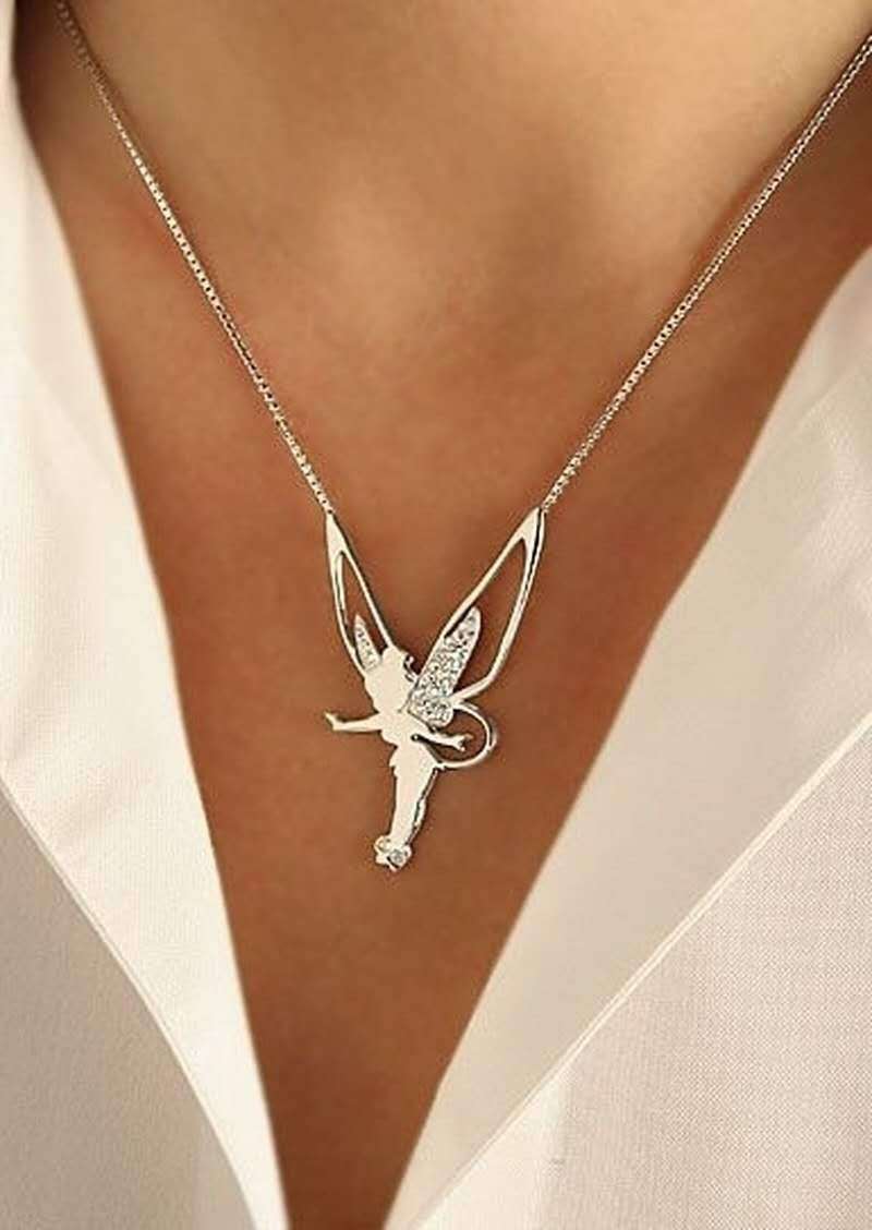 Lucky Fairy Necklace (White Gold)