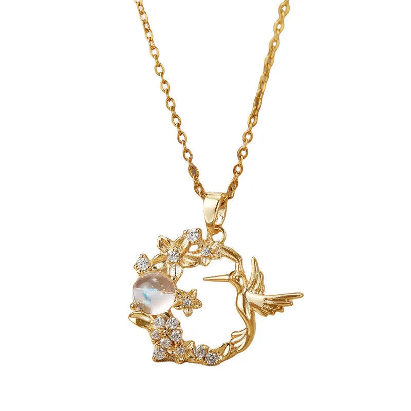Hummingbird Wreath Necklace