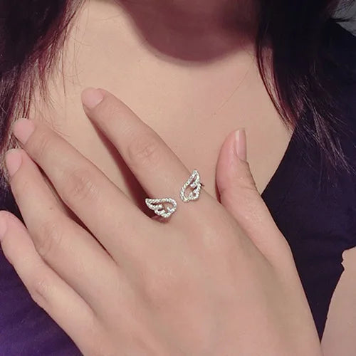Angel Wings Adjustable Ring