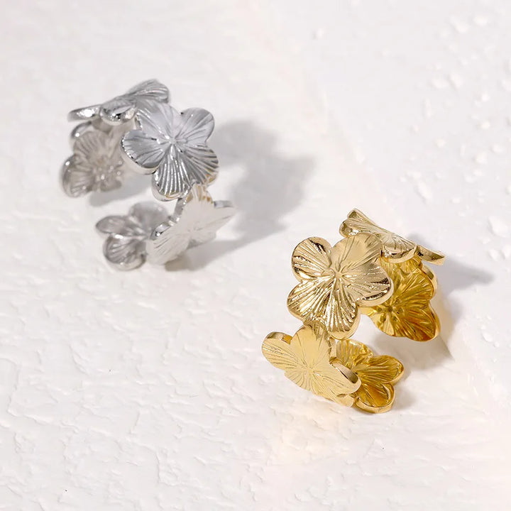 Pastoral Flower Band Ring