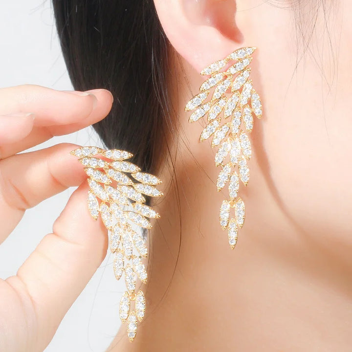 Cascading Feather Wing Earrings