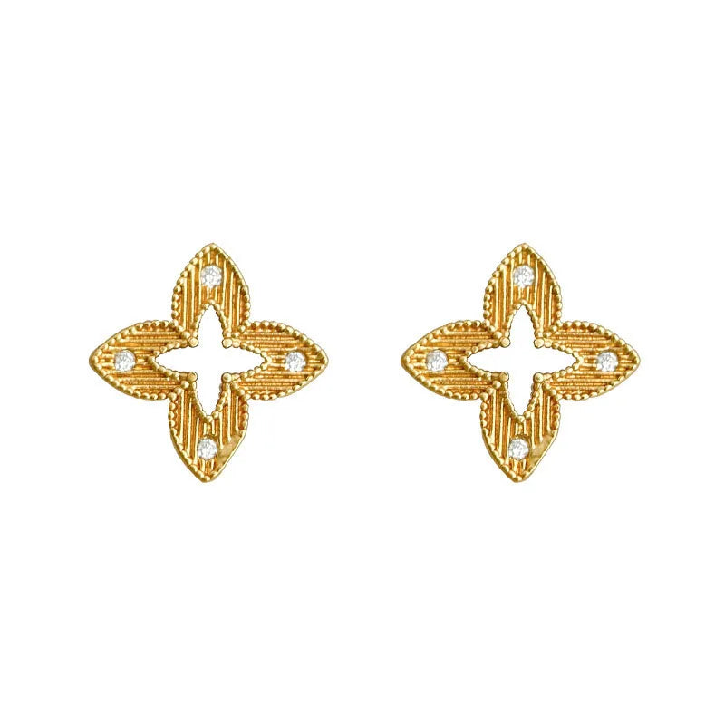 Vintage Clover Stud Earrings