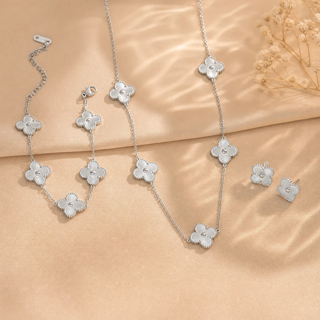 Lucky Clover Three-Piece Jewellery Set