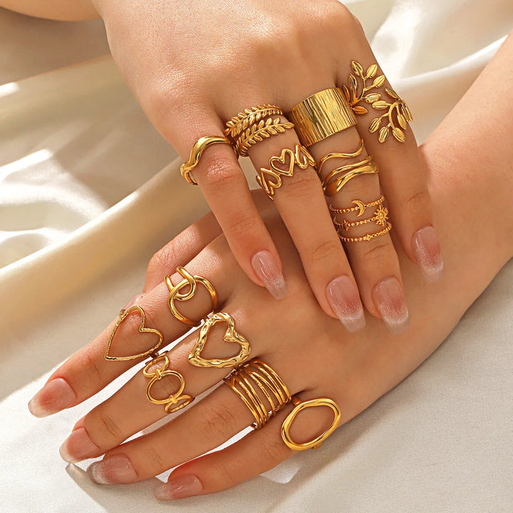Golden Stacking Ring Collection