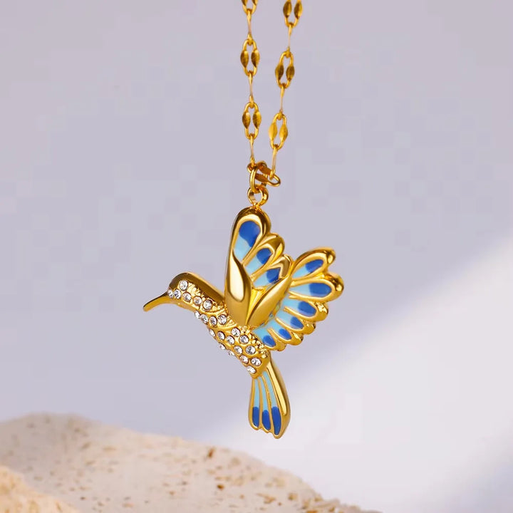 Gilded Hummingbird Necklace