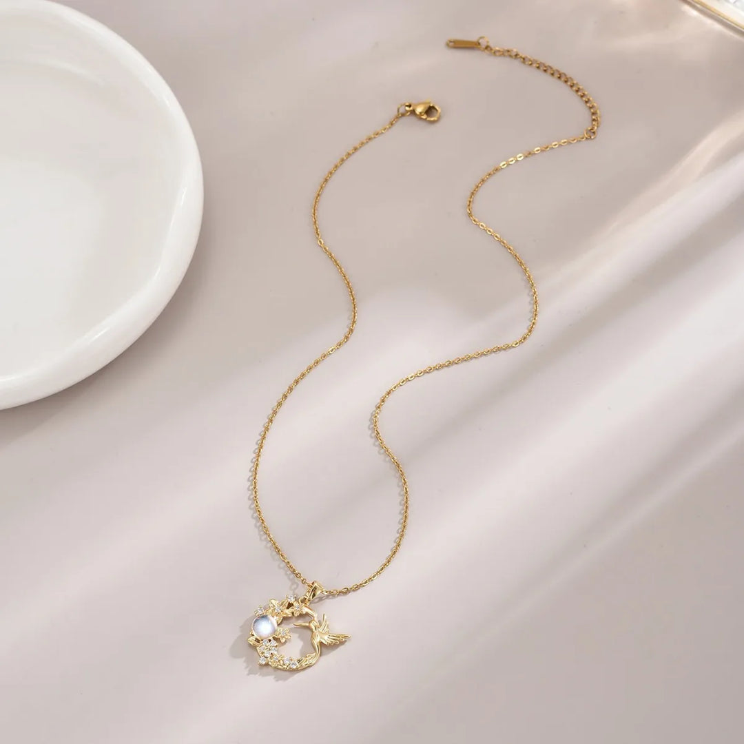 Hummingbird Wreath Necklace